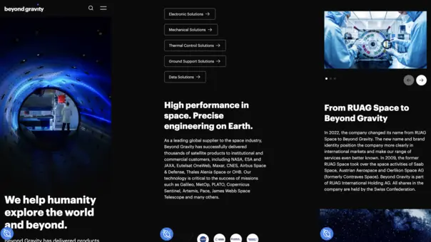 Beyondgravity mobile screens