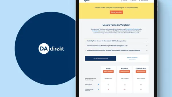 DA Direct insurance tablet