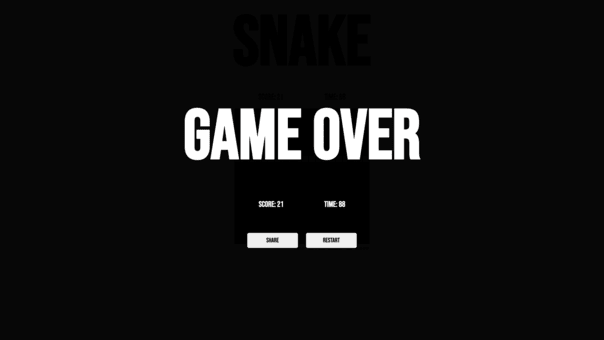snake game over screen