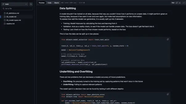 datasplitting explanation