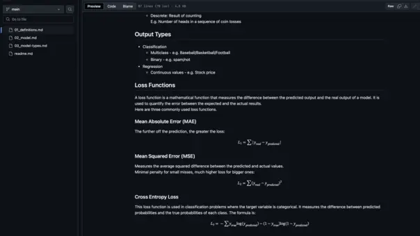 ML definitions
